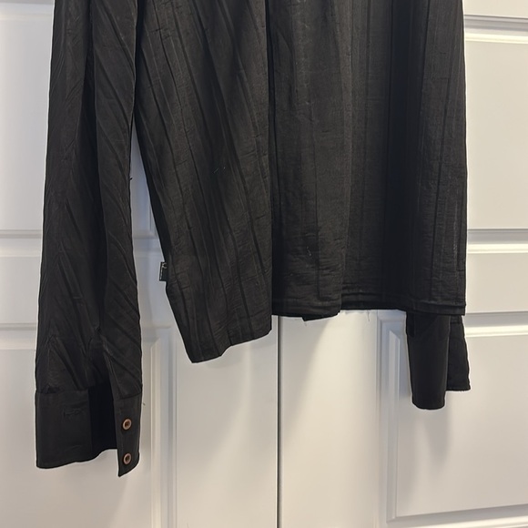 Just Cavalli black sheer shirt Sz 54 - Picture 14 of 14